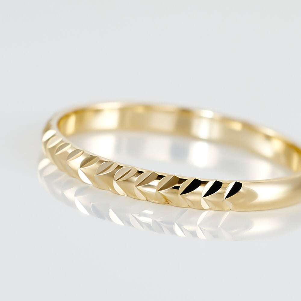 Alliance Calista Diamantee Or Jaune - Alliances duo Unisex | Marc Orian