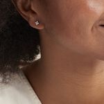 Boucles D'oreilles Puces Winter Flower Or Blanc Oxyde De Zirconium - Puces Femme | Marc Orian