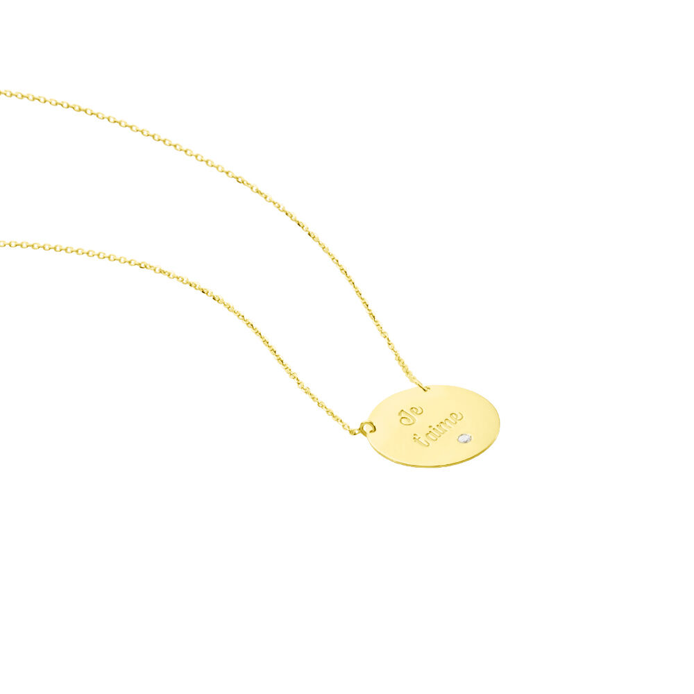 Collier Or Jaune Mujinga Oxyde De Zirconium - Colliers avec pierres Femme | Marc Orian