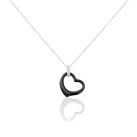 Collier Pam Argent Blanc Céramique Et Oxyde De Zirconium - Colliers avec pierres Femme | Marc Orian