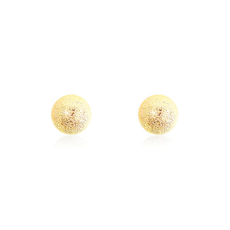 Boucles D'oreilles Puces Fidelia Boule Sablee Or Jaune - Puces Femme | Marc Orian