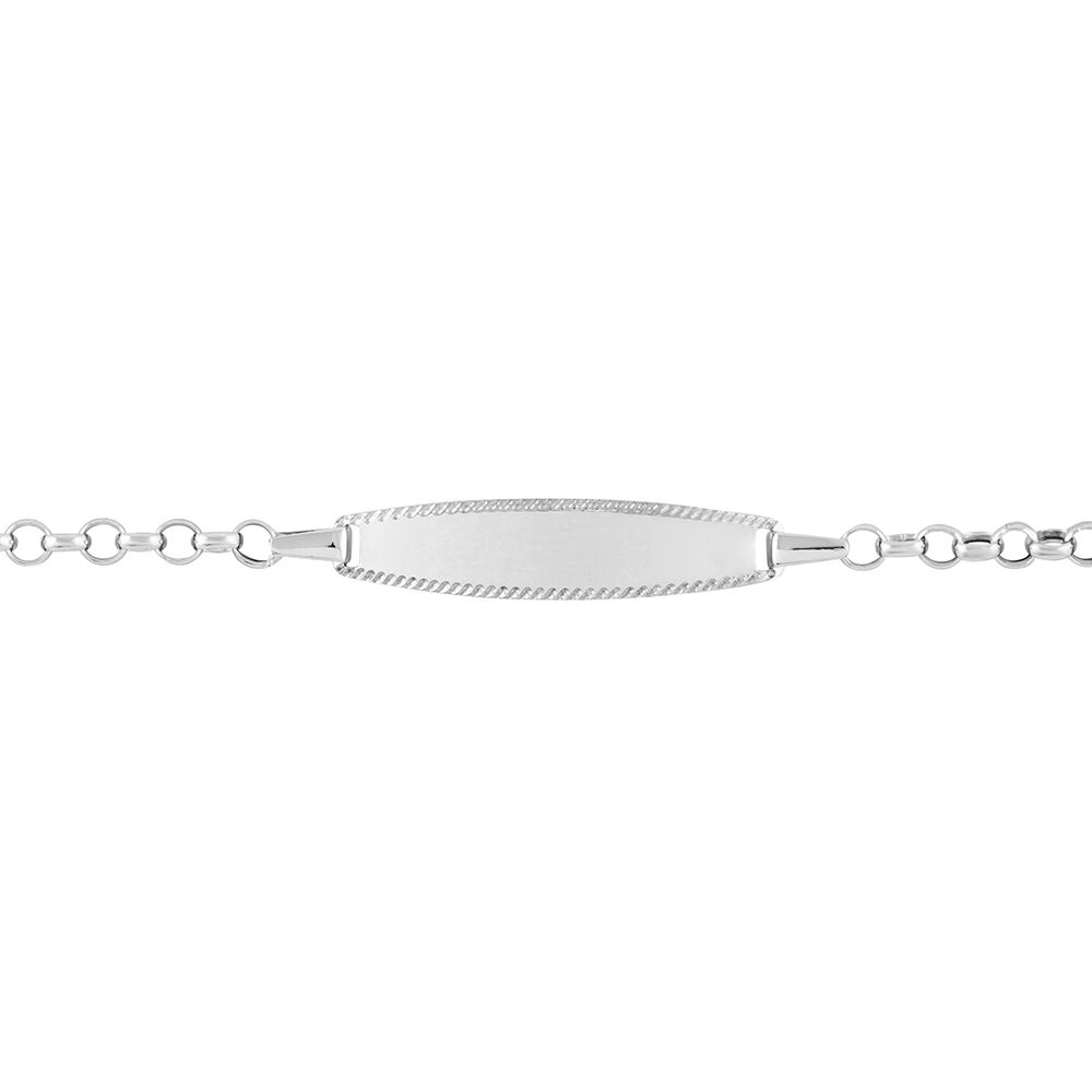 Bracelet Identité Marcel Maille Jaseron Or Blanc - Gourmettes Enfant | Marc Orian