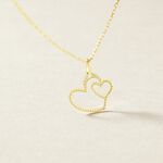 Pendentif Eudocie Coeurs Diamantes Or Jaune - Pendentifs Femme | Marc Orian