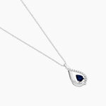Collier Boucla Or Blanc Saphir Et Diamant - Colliers avec pierres Femme | Marc Orian