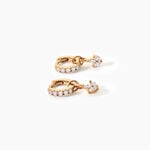 Cr&eacute;oles Leokadia Plaqu&eacute; Or Jaune Oxyde De Zirconium - Boucles d'oreilles pampille Femme | Marc Orian