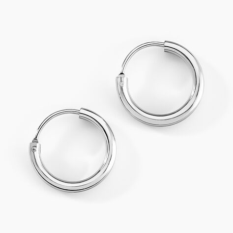 Créoles Argent Blanc Olympia - Créoles Femme | Marc Orian