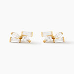 Boucles D'oreilles Puces Mark Or Jaune Oxyde De Zirconium - Puces Femme | Marc Orian