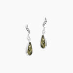 Boucles D'oreilles Pendantes Argent Blanc Odilon Ambre - Pendantes Femme | Marc Orian
