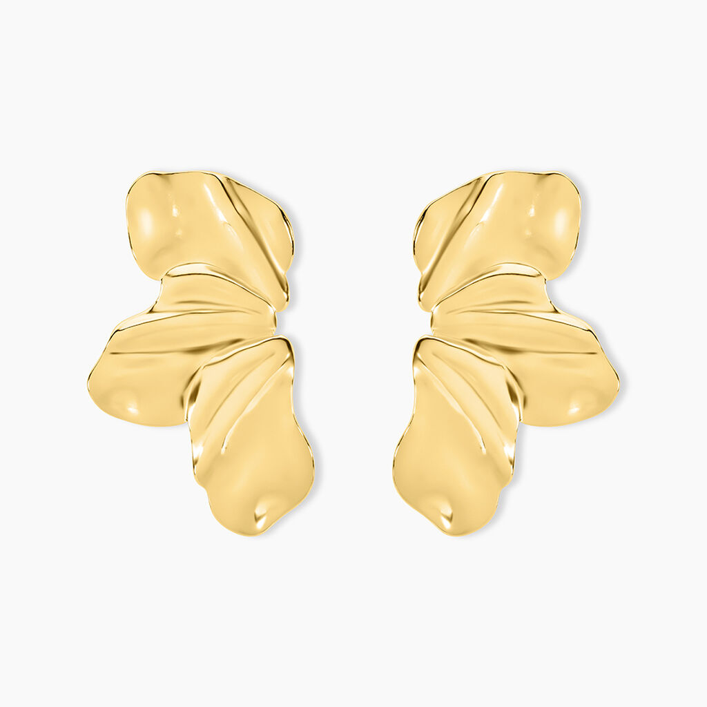 Boucles D'oreilles Puces Myria Acier Jaune - Puces Femme | Marc Orian