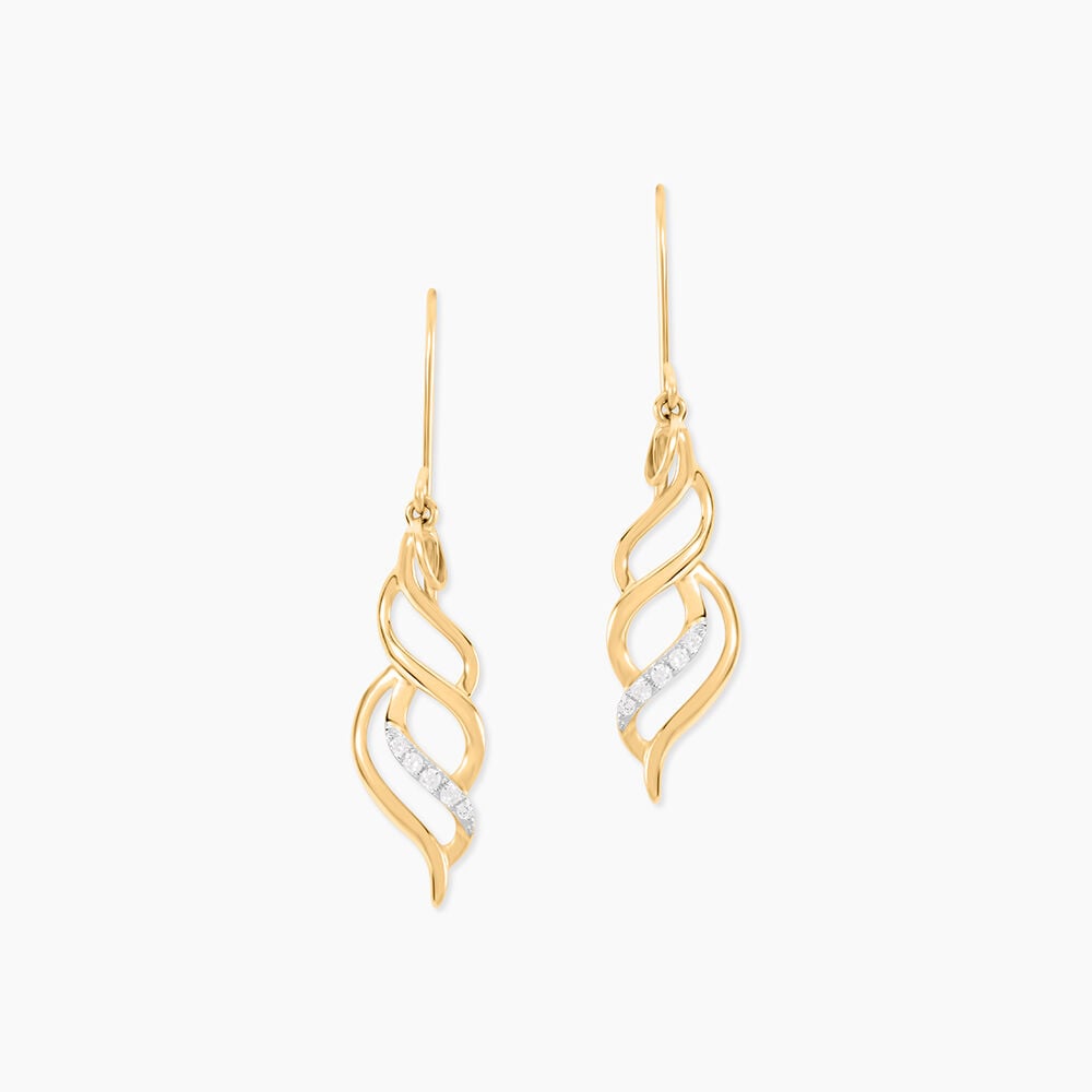 Boucles D'Oreilles Pendantes Suresh Or Jaune Oxyde De Zirconium - Pendantes Femme | Marc Orian