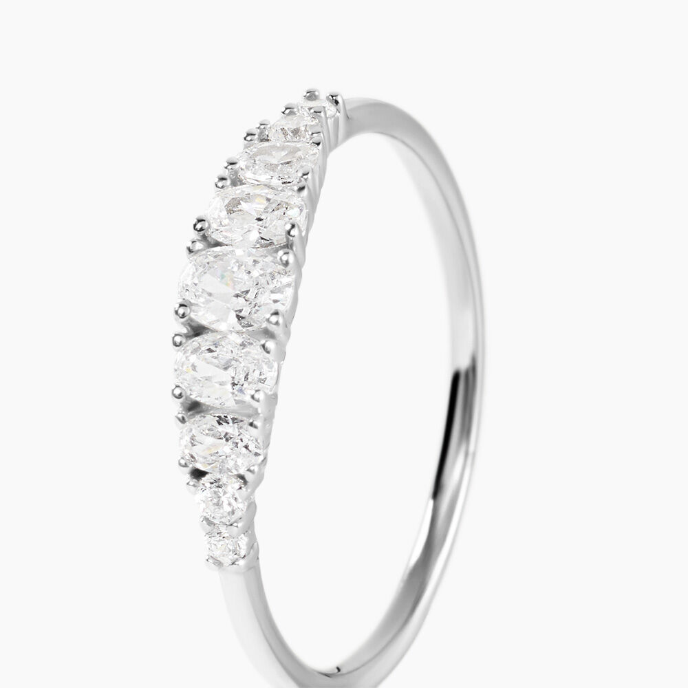 Bague Magma Argent Blanc Oxyde De Zirconium - Bijoux fantaisie Femme | Marc Orian