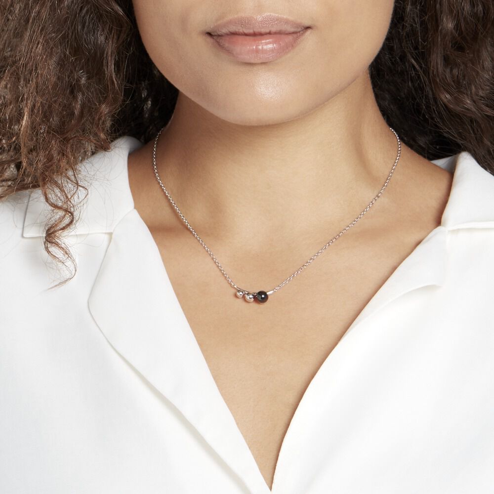 Collier Cleya Argent Blanc Céramique - Colliers avec pierres Femme | Marc Orian