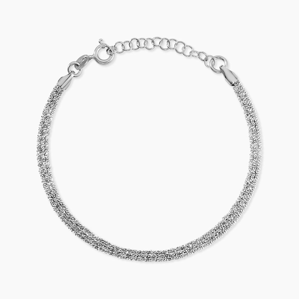 Bracelet Abie Torsade Argent Blanc - Bracelets fantaisie Femme | Marc Orian