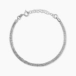 Bracelet Abie Torsade Argent Blanc - Bracelets fantaisie Femme | Marc Orian
