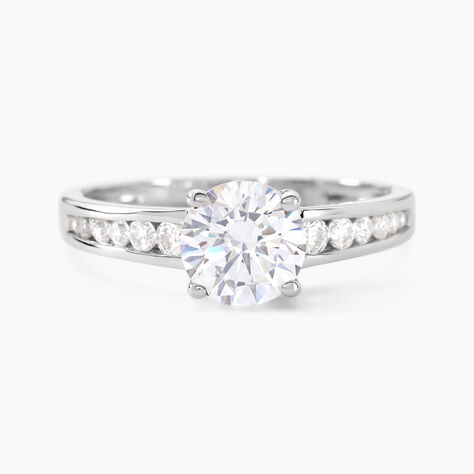 Bague Solitaire Tatjana Or Blanc Oxyde De Zirconium - Solitaires Femme | Marc Orian