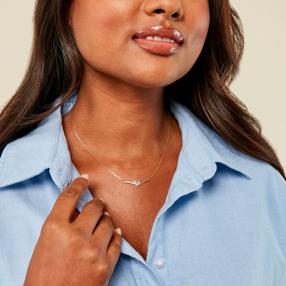 Collier Petras Or Jaune Topaze Oxyde De Zirconium - Colliers avec pierres Femme | Marc Orian