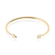 Bracelet Jonc Lidye Plaque Or Jaune Oxyde De Zirconium - Bracelets fantaisie Femme | Marc Orian