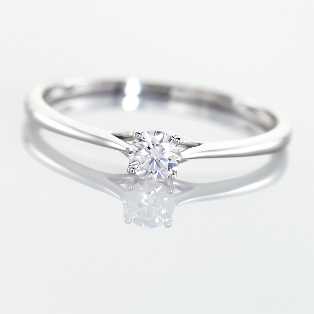 Bague Solitaire Solenia Or Blanc Diamant - Solitaires Femme | Marc Orian