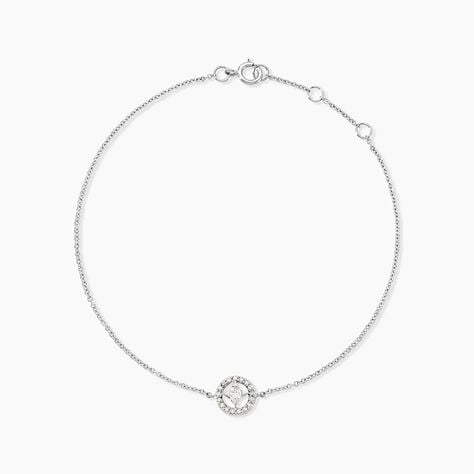 Bracelet Nour-imen Or Blanc Diamant - Bracelets cha&icirc;nes Femme | Marc Orian