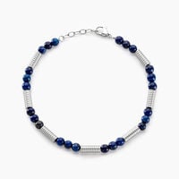 Bracelet Olek Acier Blanc Lapis Lazuli