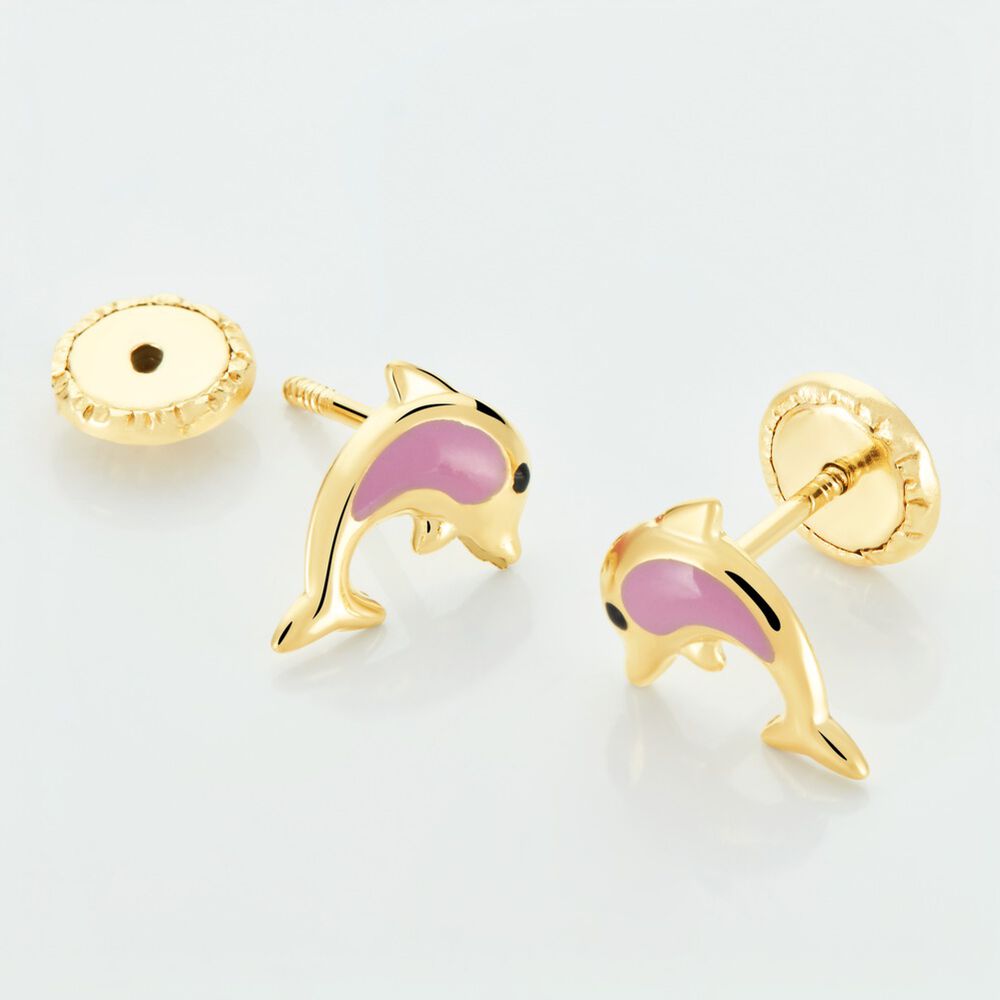 Boucles D'oreilles Puces Or Jaune Mael Smalto - Puces Enfant | Marc Orian