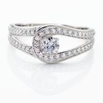Bague Or Blanc Alease Diamants Synth&eacute;tiques - Solitaires Femme | Marc Orian