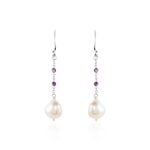 Boucles D'oreilles Pendantes Kerri Argent Blanc Perle De Culture - Pendantes Femme | Marc Orian