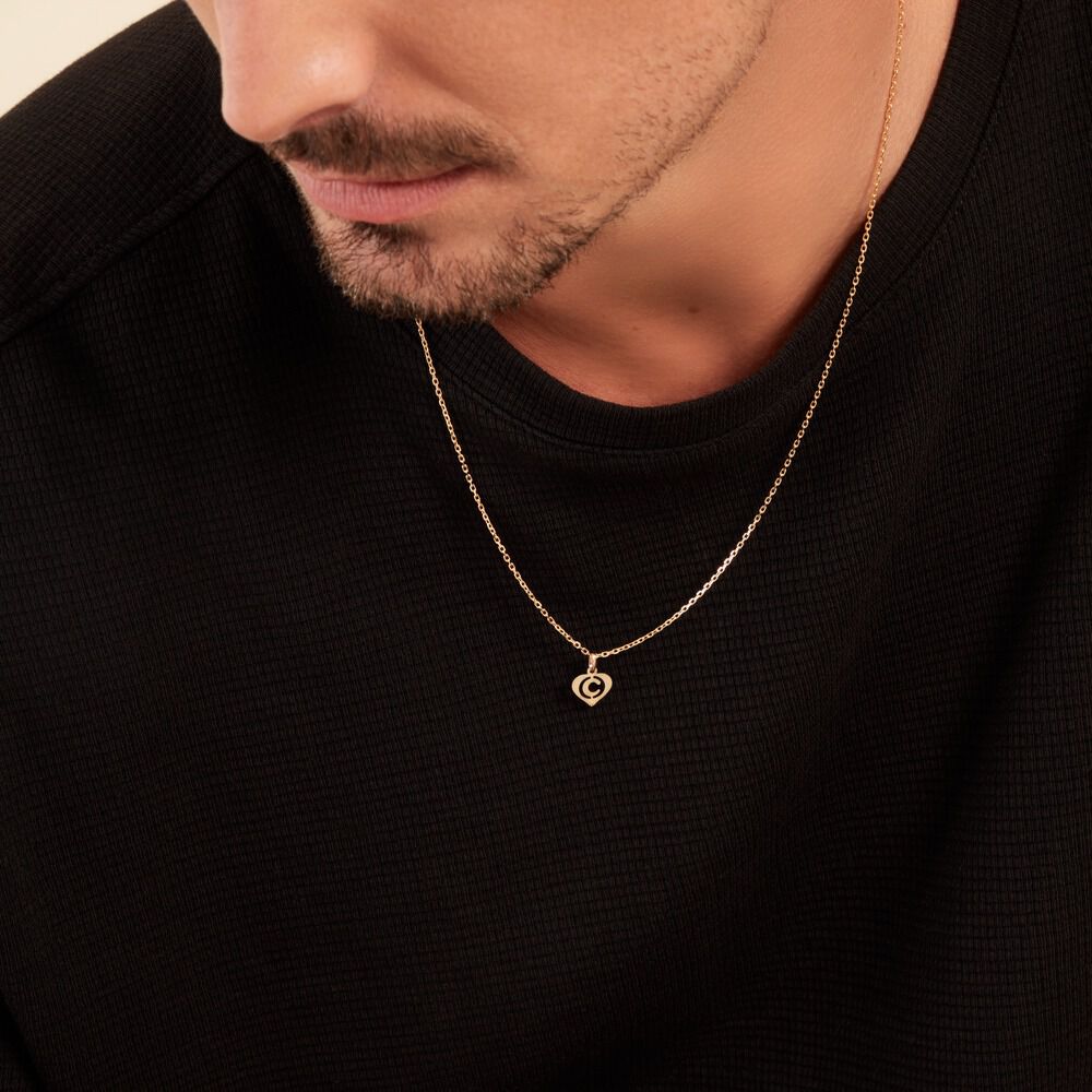 Pendentif Eudocie Coeur Lettre Or Jaune - Pendentifs Femme | Marc Orian