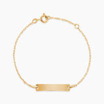 Bracelet Identit&eacute; Esta Maille For&ccedil;at Or Jaune - Gourmettes Enfant | Marc Orian