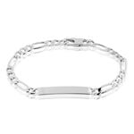 Bracelet Identit&eacute; Vivian Argent Blanc - Gourmettes Femme | Marc Orian
