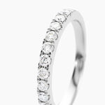 Alliance Pristina Ld Platine Blanc Diamant Synth&eacute;tique - Alliances avec pierres Femme | Marc Orian