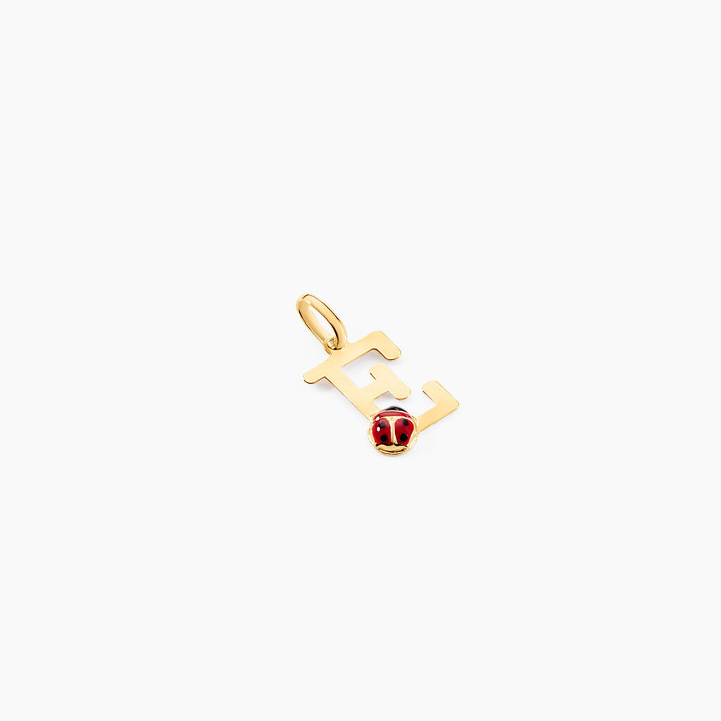 Pendentif Helidie Coccinelle Lettre Or Jaune - Pendentifs Enfant | Marc Orian