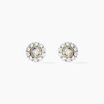 Boucles D'oreilles Puces Charletta Or Jaune Diamant - Puces Femme | Marc Orian