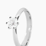 Bague Solitaire Veronika Or Blanc Diamant - Parures de mariage Femme | Marc Orian