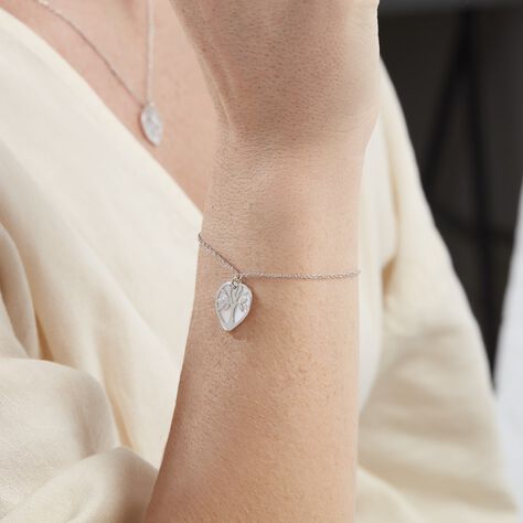 Bracelet Argent Blanc Vitto Nacre - Bracelets chaînes Femme | Marc Orian