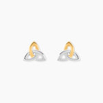 Boucles D'Oreilles Puces Or Jaune Argent Blanc - Puces Femme | Marc Orian
