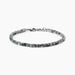 Bracelet Jourdan Acier Blanc Obsidienne H&eacute;matite - Bracelets cha&icirc;nes Homme | Marc Orian