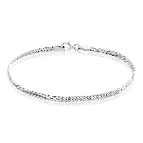 Bracelet Izel Maille Anglaise Or Blanc - Bracelets mailles Femme | Marc Orian
