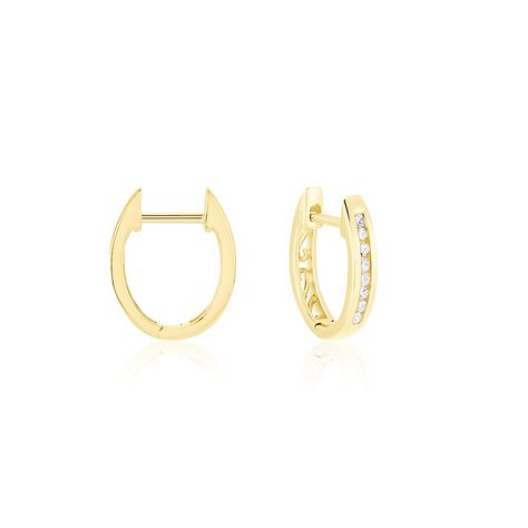 Créoles Or Jaune Aaren Diamants - Créoles Femme | Marc Orian