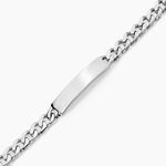Bracelet Identit&eacute; Casper Argent Blanc - Gourmettes Femme | Marc Orian