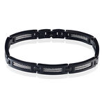 Bracelet Phebus Him Cosme Acier Noir - Bracelets cha&icirc;nes Homme | Marc Orian
