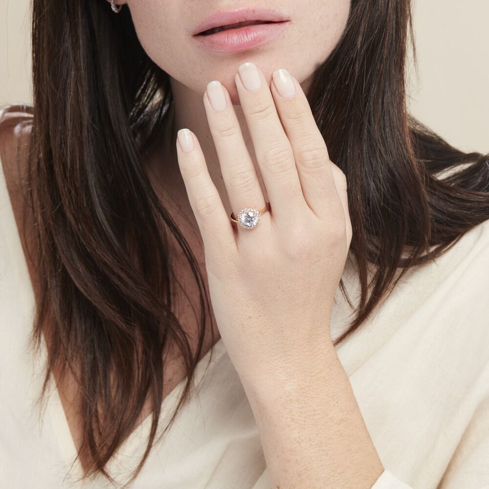 Bague Solitaire Plaqué Or Jaune Melva Oxyde De Zirconium - Solitaires Femme | Marc Orian