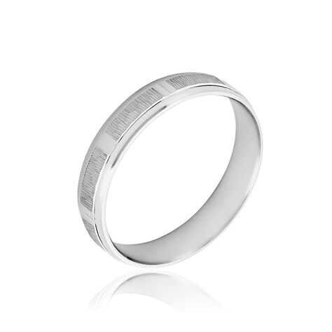 Alliance Romeo Argent Blanc - Alliances personnalisées Homme | Marc Orian