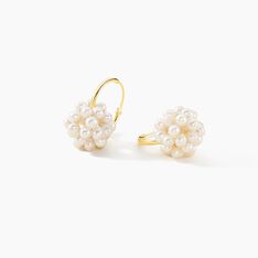 Créoles Adon Semi-baroques Or Jaune Perle De Culture - Boucles d'oreilles Créoles Femme | Marc Orian