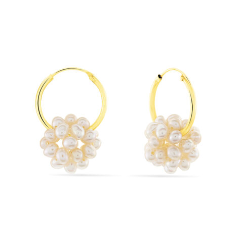 Créoles Adon Semi-baroques Or Jaune Perle De Culture - Boucles d'oreilles Créoles Femme | Marc Orian
