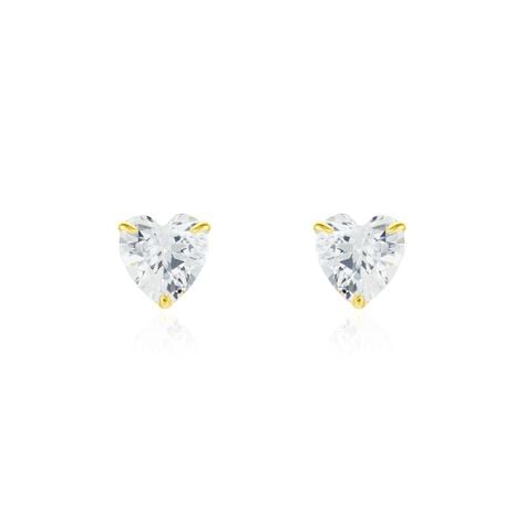 Boucles D'oreilles Puces Or Jaune Katherine Oxyde De Zirconium - Puces Femme | Marc Orian