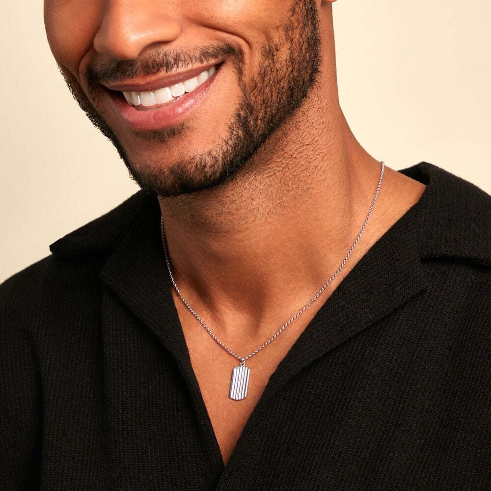 Collier Orace Argent Blanc - Colliers fantaisie Homme | Marc Orian