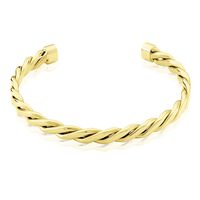 Bracelet Jonc Acier Dore Alexandru