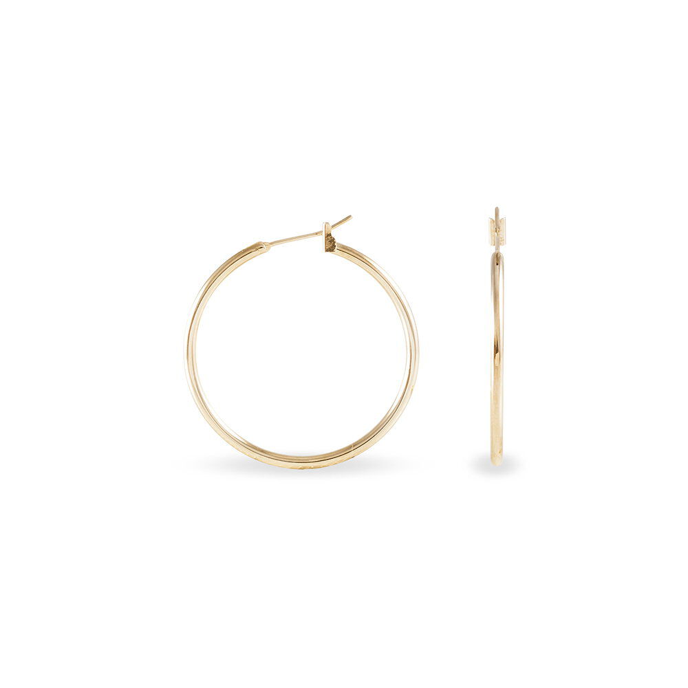 Cr&eacute;oles Ada Lisse Plaque Or Jaune - Cr&eacute;oles Femme | Marc Orian