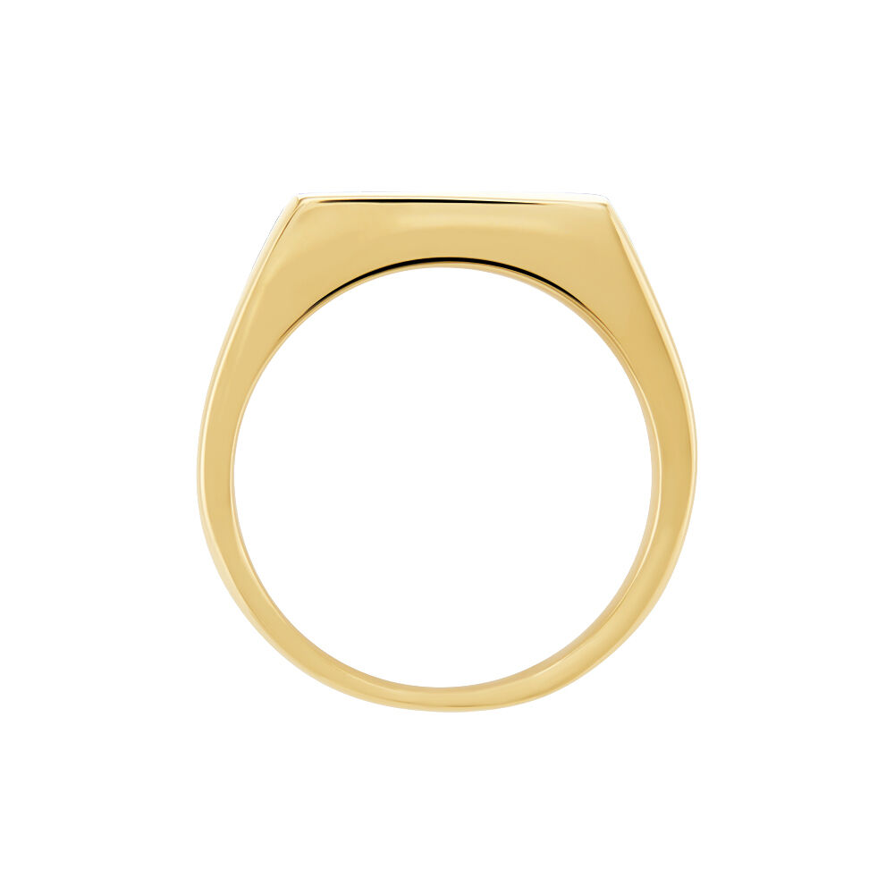 Chevalière Acier Doré Luciano - Bijoux fantaisie Homme | Marc Orian